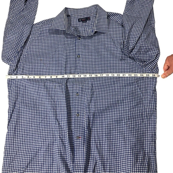 Cremieux 38 Classics Men Blue & White Gingham Long Sleeve Button Up Shirt Sz XXL - Picture 13 of 16